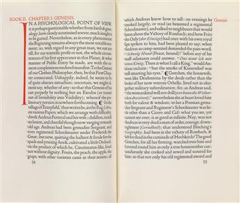 (DOVES PRESS.) Carlyle, Thomas. Sartor Resartus: The Life & Opinions of Herr Teufelsdroeckh.